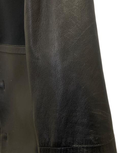 EMPORIO ARMANI（エンポリオアルマーニ）EMPORIO ARMANI (エンポリオアルマーニ) 切替ラムレザーブルゾン ブラック サイズ:48の古着・服飾アイテム