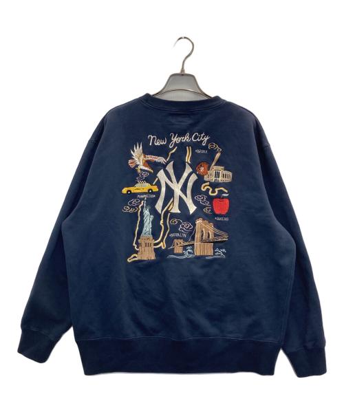 BEAMS（ビームス）BEAMS (ビームス) テーラー東洋 (テーラートウヨウ) SUKA CREW SWEAT EMBROIDERED ネイビー サイズ:Ｍの古着・服飾アイテム