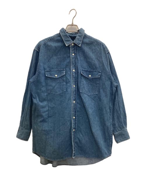 H BEAUTY&YOUTH（エイチ ビューティー&ユース）H BEAUTY&YOUTH (エイチ ビューティー&ユース) ビッグデニムシャツ インディゴ サイズ:SIZE　Mの古着・服飾アイテム