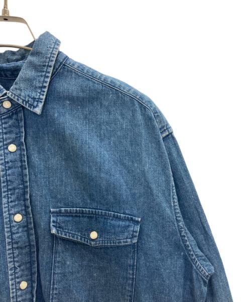 H BEAUTY&YOUTH（エイチ ビューティー&ユース）H BEAUTY&YOUTH (エイチ ビューティー&ユース) ビッグデニムシャツ インディゴ サイズ:SIZE　Mの古着・服飾アイテム