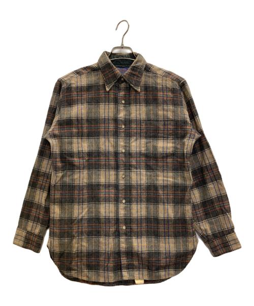 PENDLETON（ペンドルトン）PENDLETON (ペンドルトン) 70s wool check shirts ベージュ サイズ:Ｍの古着・服飾アイテム