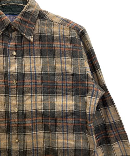PENDLETON（ペンドルトン）PENDLETON (ペンドルトン) 70s wool check shirts ベージュ サイズ:Ｍの古着・服飾アイテム