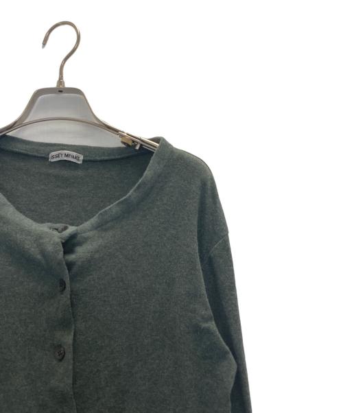 ISSEY MIYAKE（イッセイミヤケ）ISSEY MIYAKE (イッセイミヤケ) ウールコットンカーディガン グリーン サイズ:Mの古着・服飾アイテム