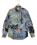 PAUL SMITHポールスミス）の古着「アートプリントシャツ」｜ブルー