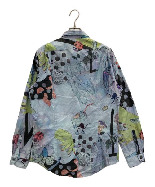 PAUL SMITH（ポールスミス）Paul Smith (ポールスミス) アートプリントシャツ ブルー サイズ:SIZE XLの古着・服飾アイテム