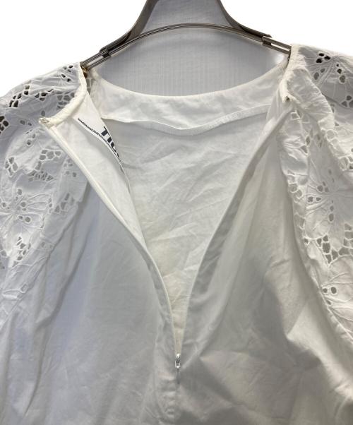 ticca（ティッカ）TICCA (ティッカ) レースバルーンスリーブブラウス ホワイト サイズ:FREEの古着・服飾アイテム