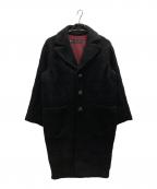 DSQUARED2ディースクエアード）の古着「シャギーチェスターコート」｜ブラック