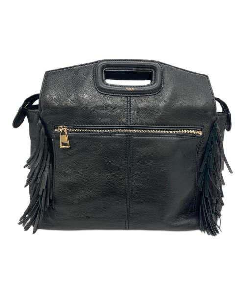 maje（マージュ）maje (マージュ) レザーフリンジ2WAYバッグ ブラックの古着・服飾アイテム