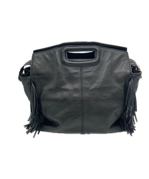 maje（マージュ）maje (マージュ) レザーフリンジ2WAYバッグ ブラックの古着・服飾アイテム