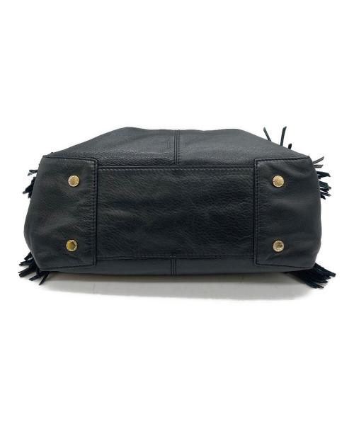 maje（マージュ）maje (マージュ) レザーフリンジ2WAYバッグ ブラックの古着・服飾アイテム