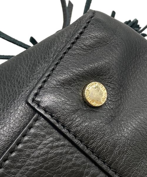 maje（マージュ）maje (マージュ) レザーフリンジ2WAYバッグ ブラックの古着・服飾アイテム