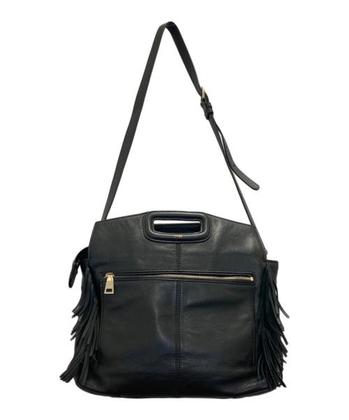 maje（マージュ）maje (マージュ) レザーフリンジ2WAYバッグ ブラックの古着・服飾アイテム