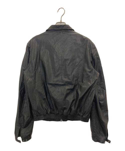 GUCCI（グッチ）GUCCI (グッチ) ダブルジップレザースイングトップ ブラック サイズ:48の古着・服飾アイテム