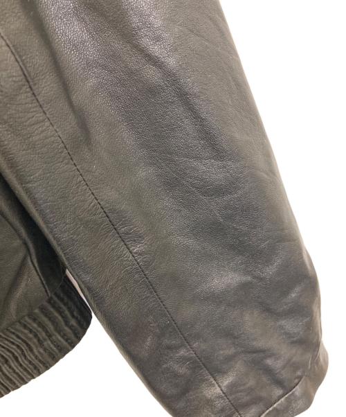 GUCCI（グッチ）GUCCI (グッチ) ダブルジップレザースイングトップ ブラック サイズ:48の古着・服飾アイテム