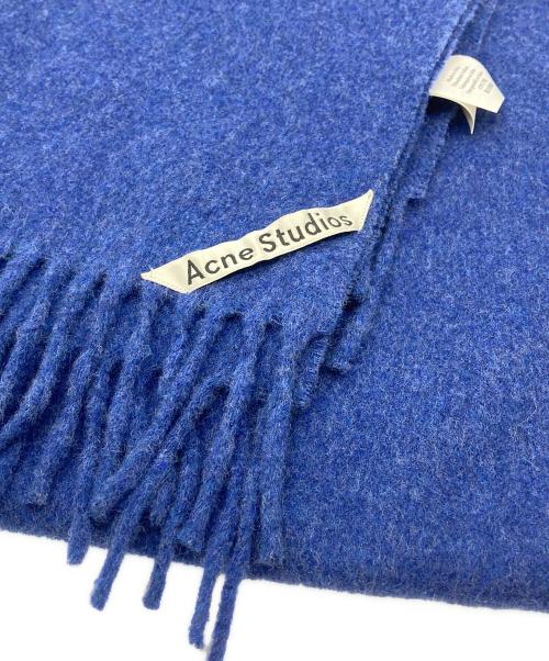 Acne studios（アクネ ストゥディオス）ACNE STUDIOS (アクネ ストゥディオス) ウールマフラー ブルーの古着・服飾アイテム