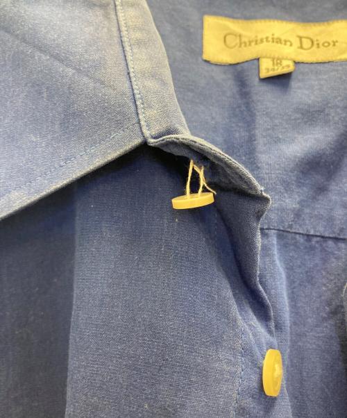 Christian Dior（クリスチャン ディオール）Christian Dior (クリスチャン ディオール) cotton shirts ブルー サイズ:18　34/35の古着・服飾アイテム