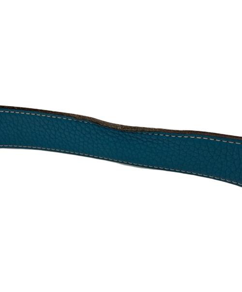 HERMES（エルメス）HERMES (エルメス) Hバックルコンスタンスベルト ブルー×ブラック サイズ:SIZE85の古着・服飾アイテム