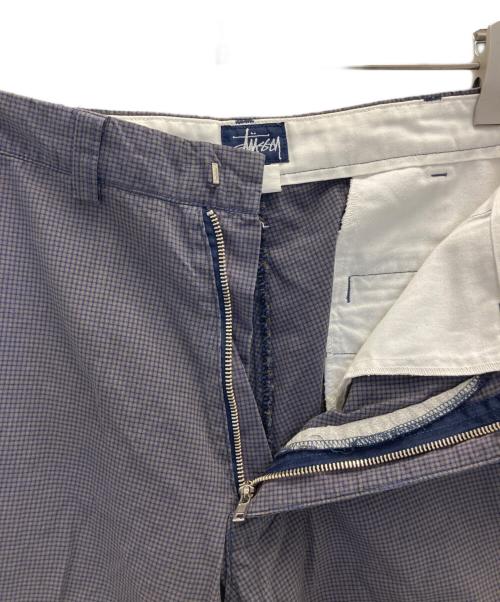 stussy（ステューシー）stussy (ステューシー) コットンチェックパンツ ネイビー サイズ:SIZE 30の古着・服飾アイテム