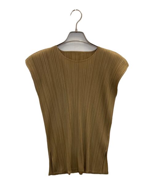 ISSEY MIYAKE（イッセイミヤケ）ISSEY MIYAKE (イッセイミヤケ) プリーツカットソー ブラウン サイズ:SIZE Mの古着・服飾アイテム