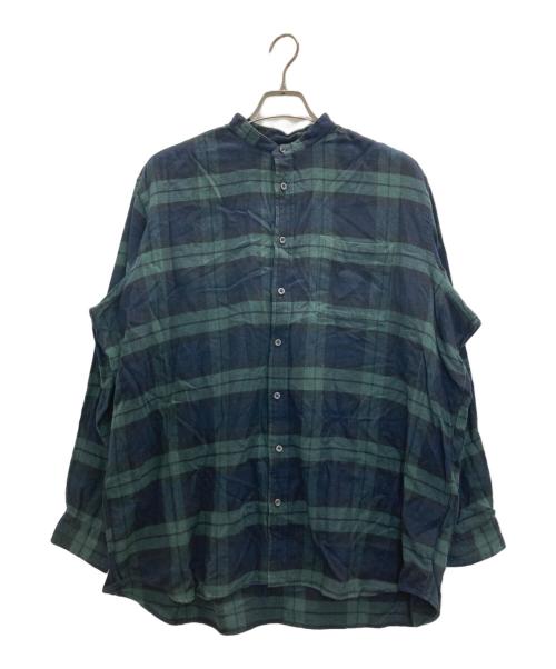 INDIVIDUALIZED SHIRTS（インディビジュアライズドシャツ）INDIVIDUALIZED SHIRTS (インディビジュアライズドシャツ) B/C コットンブラックワッチチェックネルシャツ グリーン サイズ:表記無しの古着・服飾アイテム