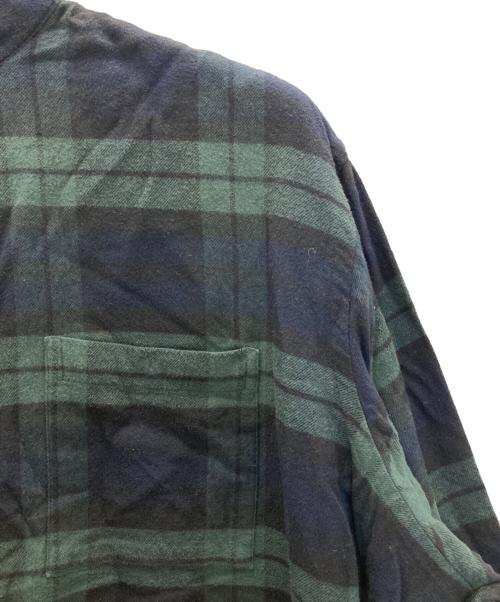 INDIVIDUALIZED SHIRTS（インディビジュアライズドシャツ）INDIVIDUALIZED SHIRTS (インディビジュアライズドシャツ) B/C コットンブラックワッチチェックネルシャツ グリーン サイズ:表記無しの古着・服飾アイテム