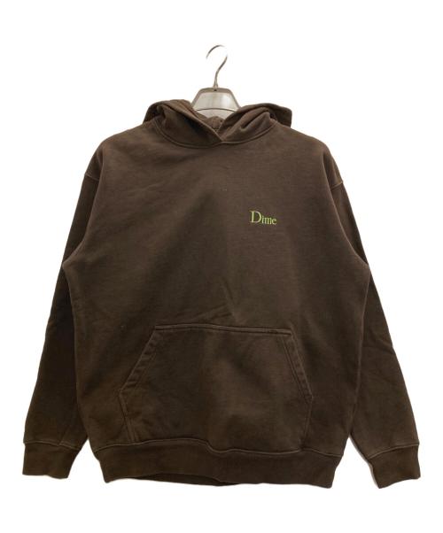Dime（ダイム）Dime (ダイム) Classic Small Logo Hoodie ブラウン サイズ:Ｍの古着・服飾アイテム