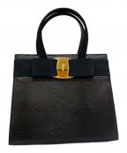 ）の古着「ヴァラリボンハンドバッグ」｜ブラック