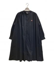 DANTON（ダントン）の古着「WOMEN'S T/C BROADCLOTH GATHERED SHIRT DRESS」｜ネイビー