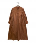 オオカミとフクロウオオカミトフクロウ）の古着「長袖ワンピース」｜ブラウン