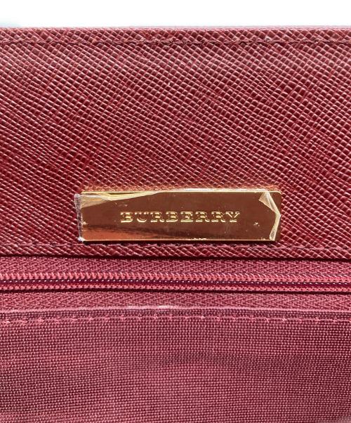 BURBERRY（バーバリー）BURBERRY (バーバリー) ノヴァチェックトートバッグ ボルドー×ベージュの古着・服飾アイテム
