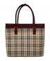 BURBERRY（バーバリー）の古着「ノヴァチェックトートバッグ」｜ボルドー×ベージュ
