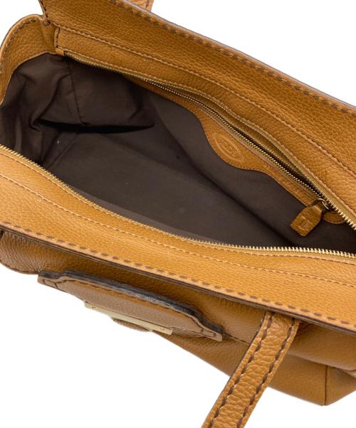 TOD'S（トッズ）TOD'S (トッズ) レザートートバッグ ベージュの古着・服飾アイテム