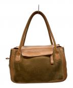 TOD'Sトッズ）の古着「スウェードコンビハンドバッグ」｜ベージュ