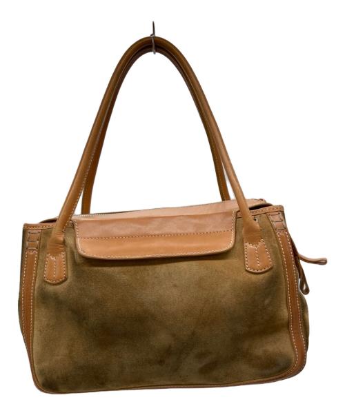 TOD'S（トッズ）TOD'S (トッズ) スウェードコンビハンドバッグ ベージュの古着・服飾アイテム