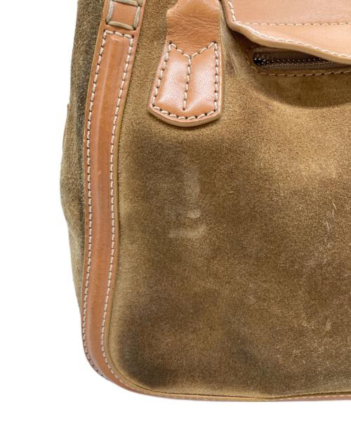 TOD'S（トッズ）TOD'S (トッズ) スウェードコンビハンドバッグ ベージュの古着・服飾アイテム