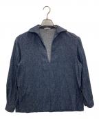 AURALEEオーラリー）の古着「シルクデニムスキッパーシャツ」｜ネイビー