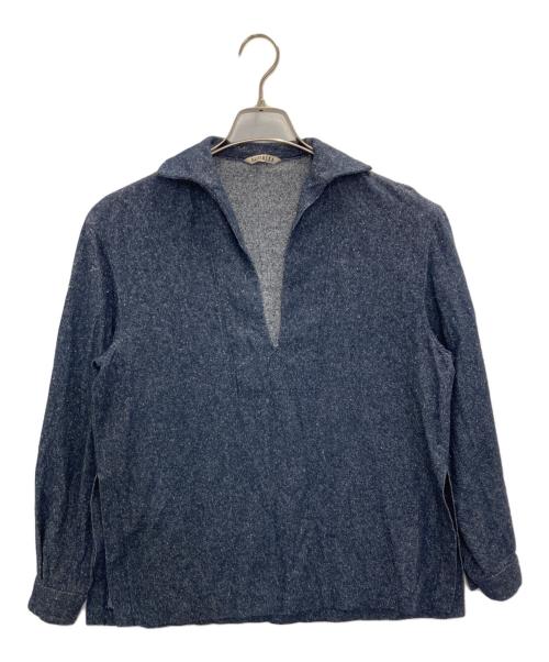 AURALEE（オーラリー）AURALEE (オーラリー) シルクデニムスキッパーシャツ ネイビー サイズ:SIZE 1の古着・服飾アイテム