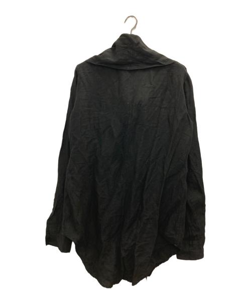 JULIUS（ユリウス）JULIUS (ユリウス) ドレープネックダブルジップカーディガン ブラック サイズ:3の古着・服飾アイテム