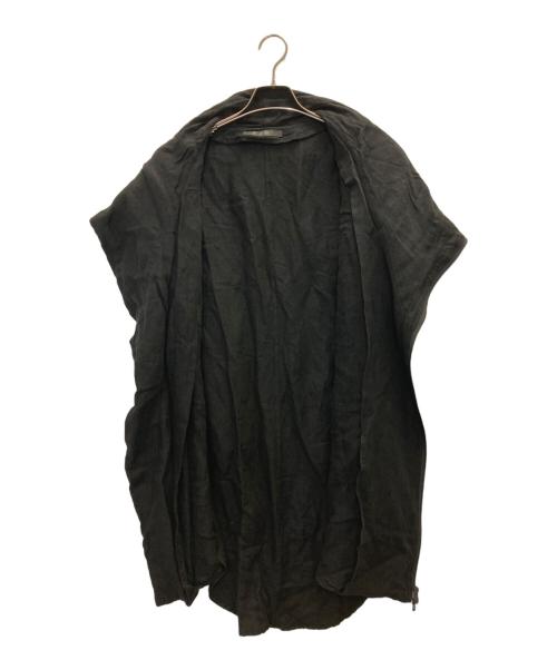 JULIUS（ユリウス）JULIUS (ユリウス) ドレープネックダブルジップカーディガン ブラック サイズ:3の古着・服飾アイテム