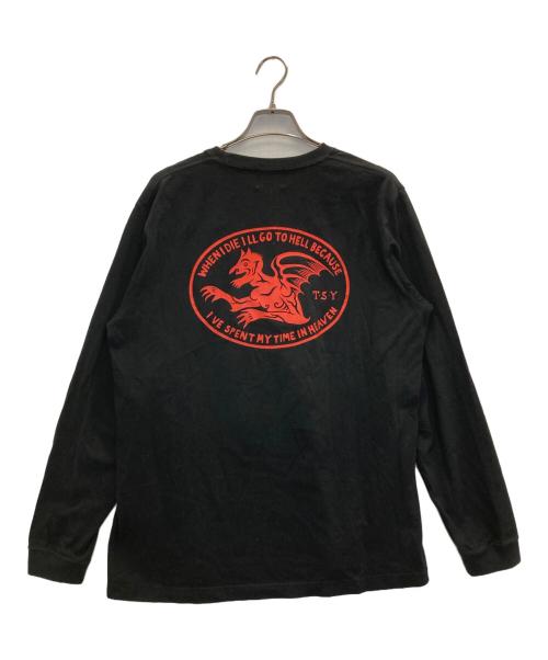 TATTOO STUDIO YAMADA（タトゥースタジオヤマダ）TATTOO STUDIO YAMADA (タトゥースタジオヤマダ) LONG SLEEVE DEVIL T ブラック サイズ:Ｌの古着・服飾アイテム