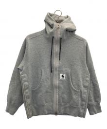 sacai×Carhartt WIP（サカイ×カーハート ワークインプログレス）の古着「Hoodie ダブルジップパーカー」｜グレー