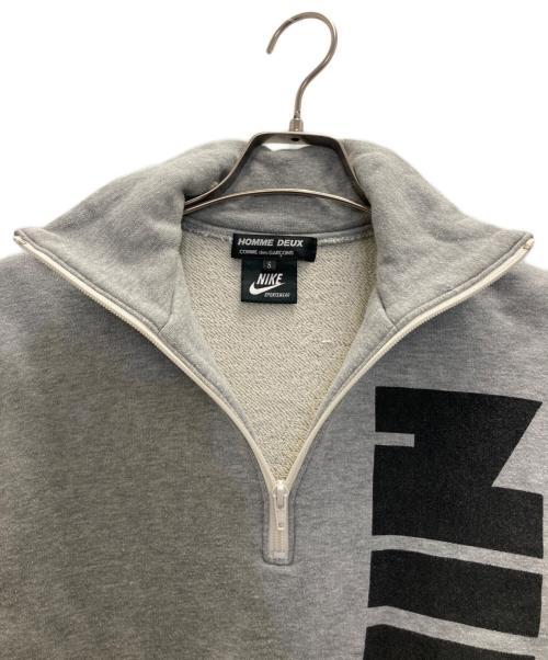 COMME des GARCONS HOMME DEUX（コムデギャルソン オム ドゥ）COMME des GARCONS HOMME DEUX (コムデギャルソン オム ドゥ) NIKE (ナイキ) ハーフジップスウェット グレー サイズ:Sの古着・服飾アイテム