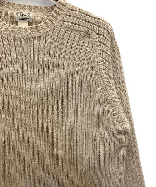 L.L.Bean（エルエルビーン）L.L.Bean (エルエルビーン) 00s cotton rib knit ベージュ サイズ:Ｍの古着・服飾アイテム