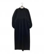 VERMEIL par ienaヴェルメイユ パー イエナ）の古着「ハイネックブラウスワンピース」｜ネイビー
