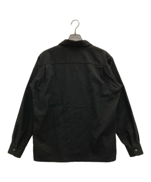 BlackEyePatch（ブラックアイパッチ）BlackEyePatch (ブラックアイパッチ) 刺繍開襟シャツ ブラック サイズ:Ｍの古着・服飾アイテム