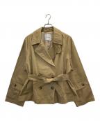 LAGUNA MOONラグナムーン）の古着「ワイドスリーブミディトレンチコート」｜ベージュ