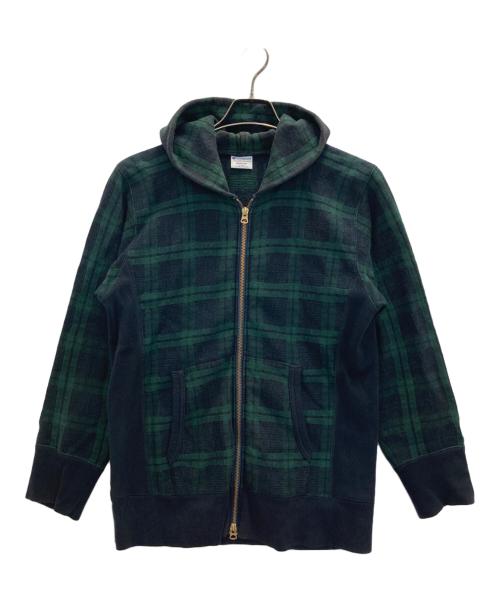 Champion（チャンピオン）Champion (チャンピオン) REVERSE WEAVE DOUBLE ZIP PARKA B/C グリーン サイズ:Ｍの古着・服飾アイテム