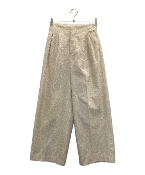 stola.（ストラ）stola. (ストラ) カットジャカードワイドパンツ ホワイト サイズ:36の古着・服飾アイテム
