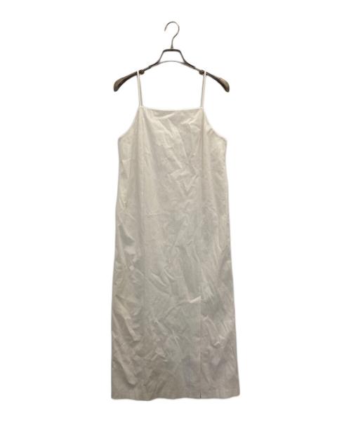 stola.（ストラ）stola. (ストラ) リネン混キャミソールワンピース ホワイト サイズ:38の古着・服飾アイテム