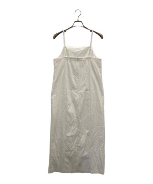 stola.（ストラ）stola. (ストラ) リネン混キャミソールワンピース ホワイト サイズ:38の古着・服飾アイテム